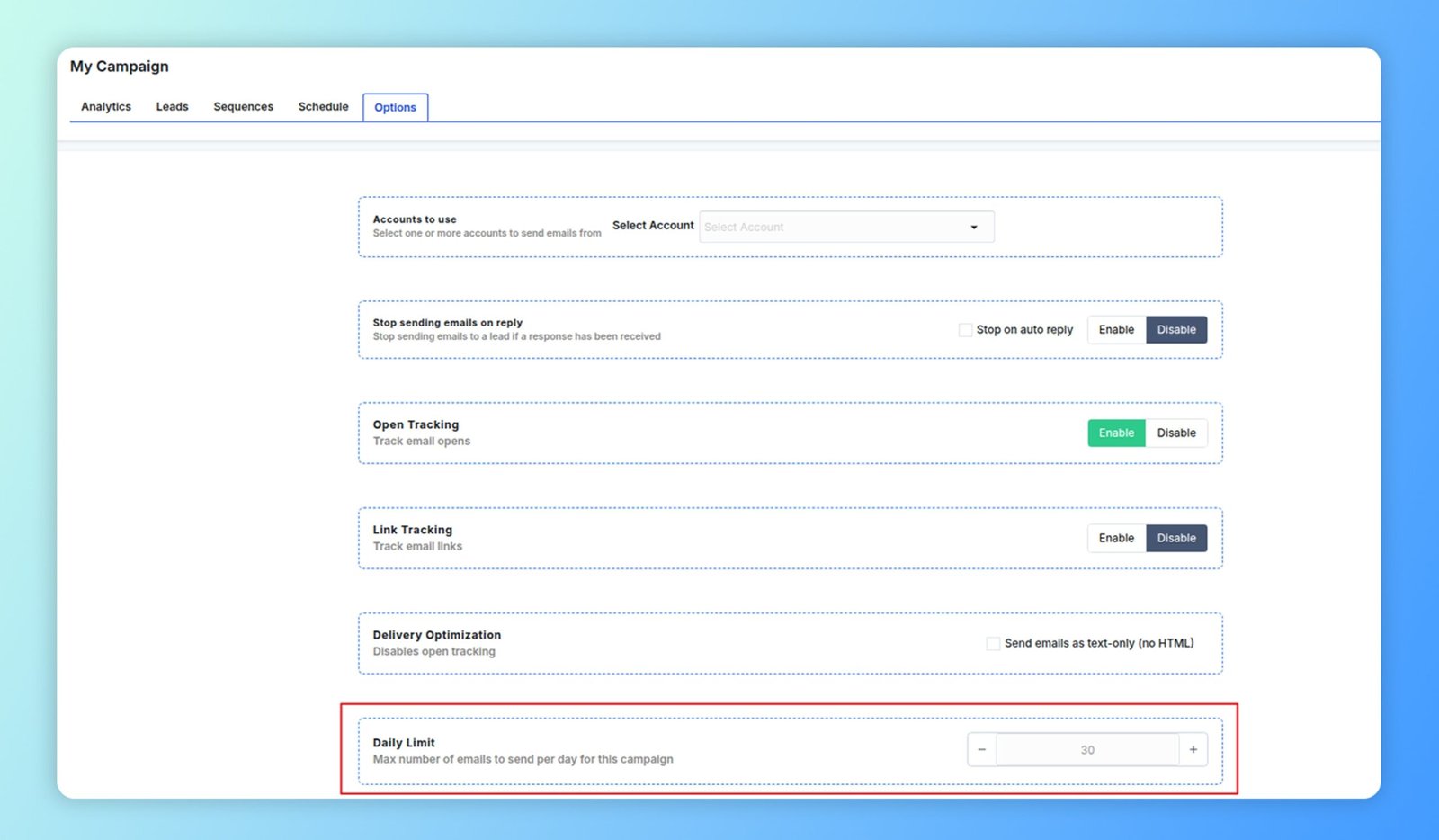 Daily Campaign Limit 2